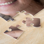 Aangepaste 3 foto oma opgericht jaar legpuzzel (Zijkant)