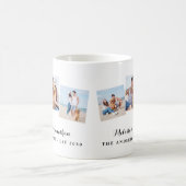 Aangepaste 3 foto Unieke Pas getrouwd bruiloft Koffiemok (Center)