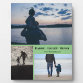 Aangepaste 3 fotocadeaus voor papa werkbureau Ease Fotoplaat (Voorkant)