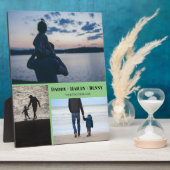 Aangepaste 3 fotocadeaus voor papa werkbureau Ease Fotoplaat (Zijkant)