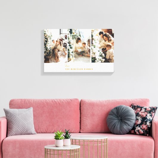 Aangepaste 3 fotocollage Modern Canvas Afdruk (Insitu (Woonkamer))