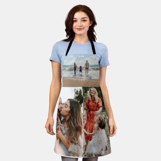 Aangepaste 3 fotocollage Voeg uw favoriete Afbeeld Schort (Gedragen)