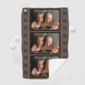 Aangepaste 3 fotofiltreerstrips golfhanddoek (Insitu)