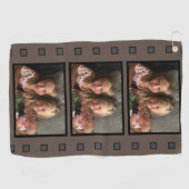 Aangepaste 3 fotofiltreerstrips golfhanddoek (Horizontaal)