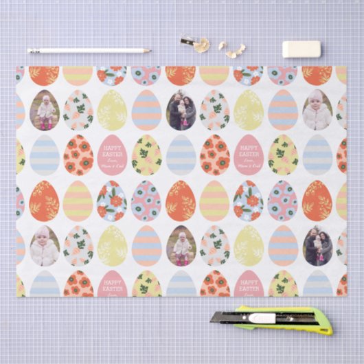 Aangepaste 3 fotopaaseieren tissuepapier (Craft)