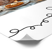 Aangepaste 3 foto's 4e bruiloft Jubileum Welkom Poster (Hoek)