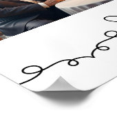 Aangepaste 3 foto's 80ste bruiloft Jubileum Welkom Poster (Hoek)