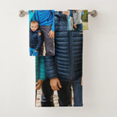 Aangepaste 3 foto's Familie Bad Handdoek (Insitu)