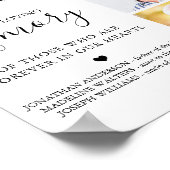 Aangepaste 3 foto's Hemel-herinnering Trouwherdenk Poster (Hoek)