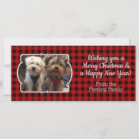 Aangepaste 3 foto's Land Rode Buffalo geruite Plai (Voorkant)