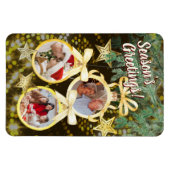 Aangepaste 3 foto's Ornamenten - Magneet (Horizontaal)