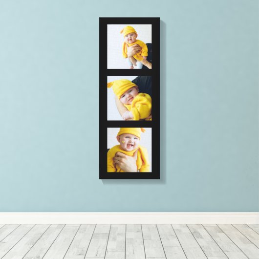 Aangepaste 3 foto's toevoegen canvas afdruk (Insitu (Houten vloer))