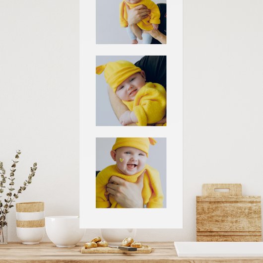 Aangepaste 3 foto's toevoegen poster (Keuken)