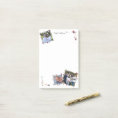 Aangepaste 3 foto's Tribal Arrows Feathers Trendy Post-it® Notes (Op bureau)