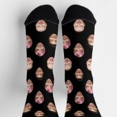 Aangepaste 3 Gezichtsfoto - Grappig Gepersonalisee Sokken (Top)
