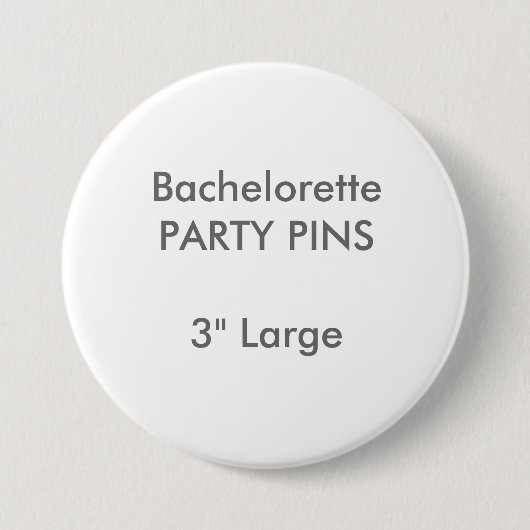 Aangepaste 3-inch grote ronde bachelorette button 7,6 cm (Voorkant)