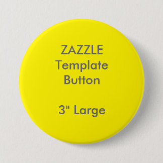 Aangepaste 3-inch witte Button met grote diameter