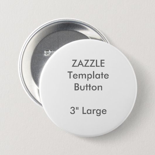 Aangepaste 3-inch witte Button met grote diameter  (Voorkant /achterkant)