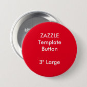 Aangepaste 3-inch witte Button met grote diameter (Voorkant /achterkant)