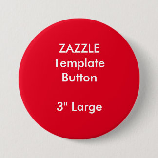 Aangepaste 3-inch witte Button met grote diameter
