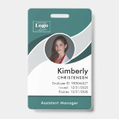 Aangepaste 3-kleur moderne bedrijfspas voor werkne badge (Voorzijde)