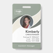 Aangepaste 3-kleur moderne zakelijke personeelskaa badge (Voorzijde)