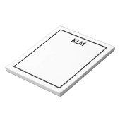 Aangepaste 3-Letter-monogram laptop Notitieblok (Linkerzijde)