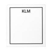 Aangepaste 3-Letter-monogram laptop Notitieblok (Voorkant)