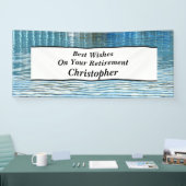 Aangepaste 3 lijnen voor tekstreflectie pensioen spandoek (Beurs)