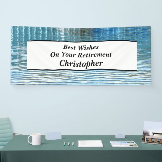 Aangepaste 3 lijnen voor tekstreflectie pensioen spandoek (Beurs)