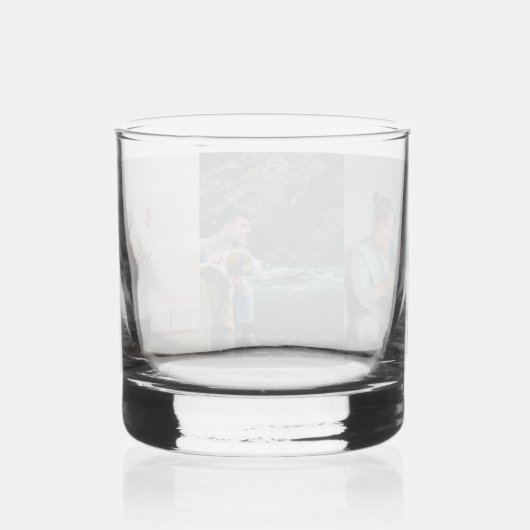 Aangepaste 3 Photo Collage Sjabloon Whisky Glas (Achterkant)