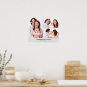Aangepaste 3 secties familie foto collage rechthoe poster (Keuken)