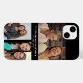 Aangepaste 3 secties familie foto collage zwart fr Case-Mate iPhone case (Achterkant (horizontaal))