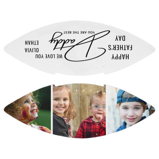 Aangepaste 3 Vaderdag voor fotocollage American Football (Panelen)