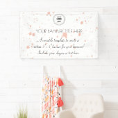 Aangepaste 3' x 5' Business Banner met Roze Splatt (Insitu)