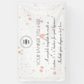 Aangepaste 3' x 5' Business Banner met Roze Splatt (Verticaal)