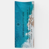 Aangepaste 3' x 5' Ocean Beach Business Banner (Verticaal)