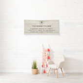 Aangepaste 3' x 5' Rustic Wood Business Banner (Insitu)
