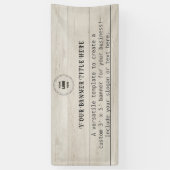 Aangepaste 3' x 5' Rustic Wood Business Banner (Verticaal)