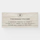 Aangepaste 3' x 5' Rustic Wood Business Banner (Horizontaal)
