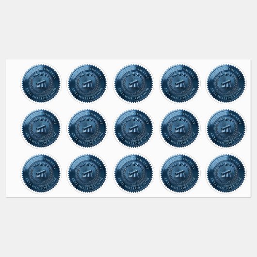 Aangepaste 3D bewerkbare Blauwe folie certificaat Labels (Vel)