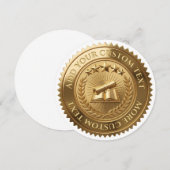 Aangepaste 3D bewerkbare gouden folie certificaat Kaart (Voorkant / Achterkant)