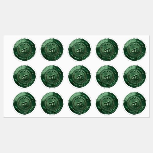 Aangepaste 3D bewerkbare groene folie certificaat Labels (Vel)
