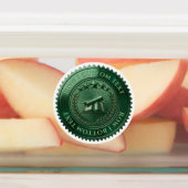Aangepaste 3D bewerkbare groene folie certificaat  Labels (Aangebracht)