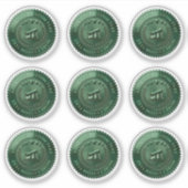 Aangepaste 3D bewerkbare groene folie certificaat  Sticker (Voorkant)