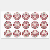 Aangepaste 3D bewerkbare kleur- en tekstcertificaa Labels (Vel)