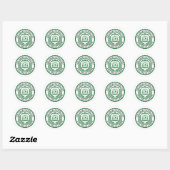 Aangepaste 3D bewerkbare kleur- en tekstcertificaa Ronde Sticker (Vel)