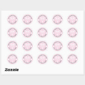 Aangepaste 3D bewerkbare kleur- en tekstcertificaa Ronde Sticker (Vel)