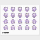 Aangepaste 3D bewerkbare kleur- en tekstcertificaa Ronde Sticker (Vel)