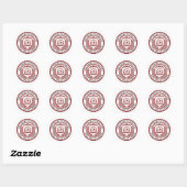 Aangepaste 3D bewerkbare kleur- en tekstcertificaa Ronde Sticker (Vel)